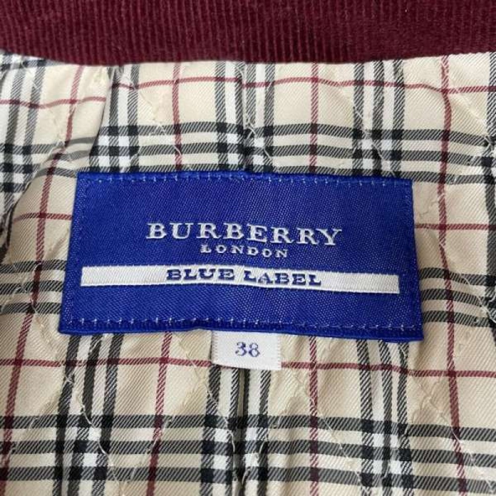Burberry Blue Label Jacket Pink Solid Nova Check Corduroy Burberry Blue Label Jacket Pink Solid Nova Check Corduroy