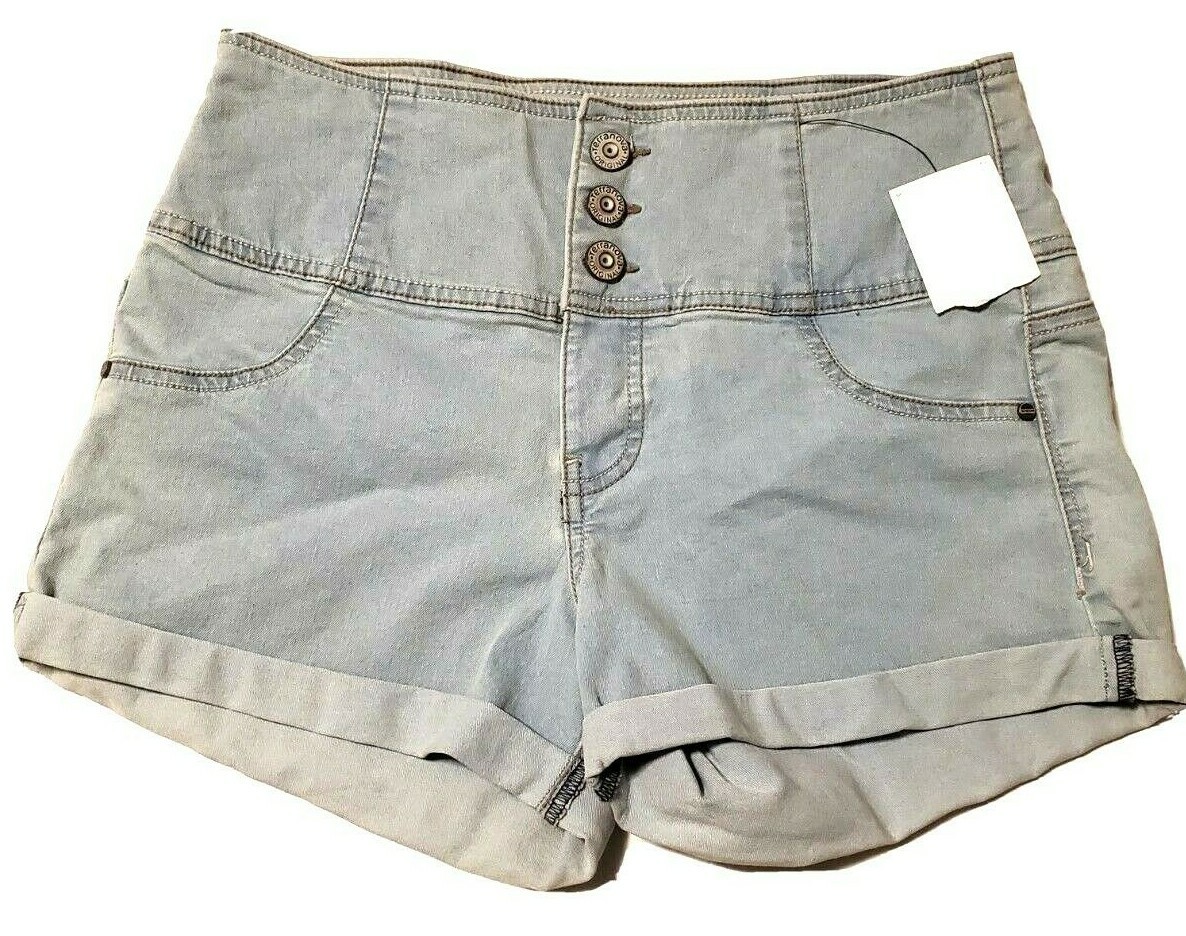 Terranova High Waist Light Blue Womens Original Denim Shorts Size