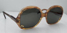 Vintage Welling Nicolle Brown Oval Horn-Rimmed Sunglasses Hong Kong FRAMES ONLY