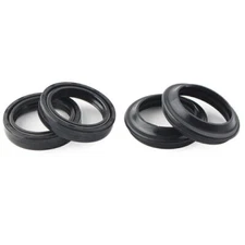 Front Fork Damper Shock Absorber Fork 33X46-11MM Oil Seals Dust Seals Black Set