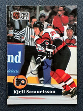 KJELL SAMUELSSON AUTHENTIC AUTOGRAPH 1991-92 PRO SET 91-92 NO 181      29188