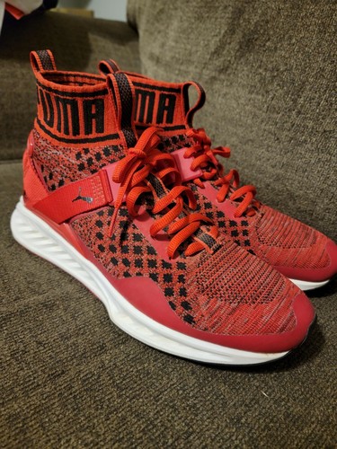 Puma IGNITE Evoknit pour hommes - Chaussures d'entraînement rouge/noir taille 7,5 / Femmes taille 9 - Photo 1 sur 9