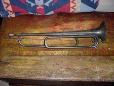  ANTIQUE LEEDY ALTO BUGLE RESTORE OR DECORATOR 