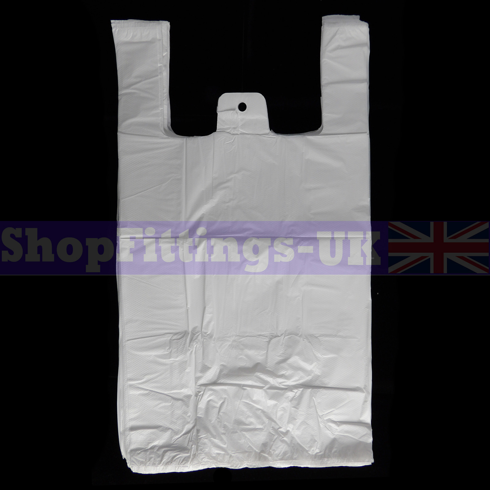 200x White Plastic Vest Carrier Bags For Stalls shopping/Retail Bags 11"x17"x21" eBay