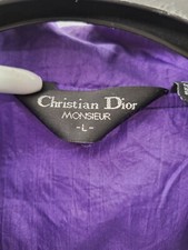 Vintage Christian Dior Windbreaker 80s 90 Track Jacket Nylon Large Full Zip Up
