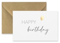 1 Edle Geburtstagskarte Karte Happy Birthday 10,5X14,8Cm Klappkarte Geburtstag