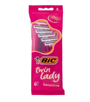120 Klingen BIC TWIN LADY SENSITIVE Einwegrasierer zwei Klingen NEU ORIGINAL