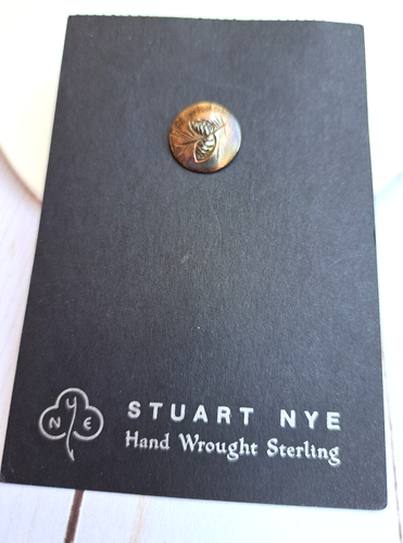 Vintage Stuart Nye Sterlingsilber Krawattennadel Mid Century Modern Kiefernzapfen Pin - Bild 2 von 5