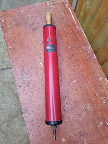 Große Vintage SKS Handluftpumpe Kunststoff mit Messingdüse Made in West Germany - Bild 2 von 3