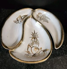 VINTAGE MCM HOENIG OF CALIFORNIA POTTERY - 3PC SET - CERAMIC SERVING BOWLS SET 