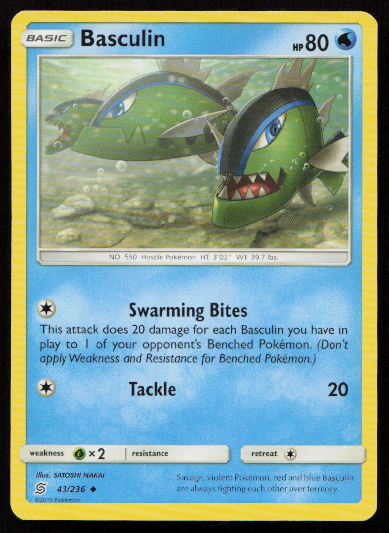 Basculin 43/236 Uncommon Unified Minds Pokemon Lightly Played