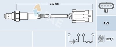 FAE Lambdasonde Sensor Abgassteuerung 77195 für MONTEREY U99 M98 OPEL FRONTERA