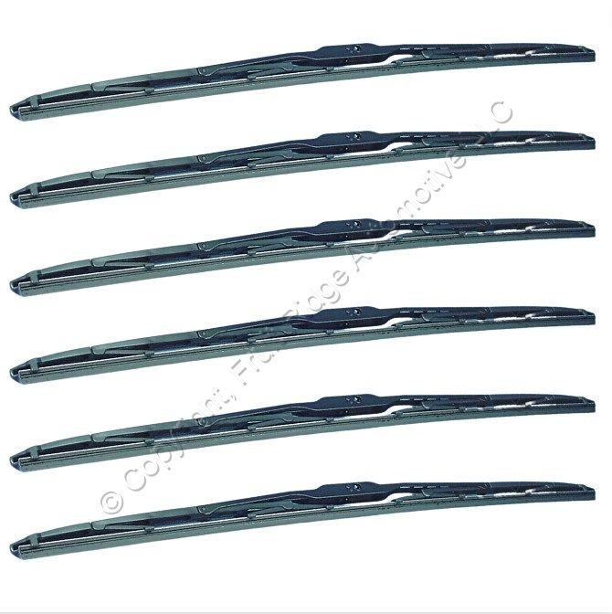 6 ANCO 31-24 Metal Windshield Wiper Blades Replacement Made in USA - 24"
