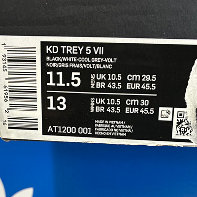 Nike KD Trey 5 VII Men's Low Top Basketball Sneaker Black/Volt AT1200-001