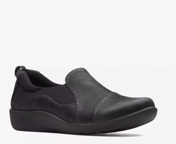 Scarpe mocassino Clarks Sillian Paz da donna nere in tessuto taglia UK 6 5 D EU 40