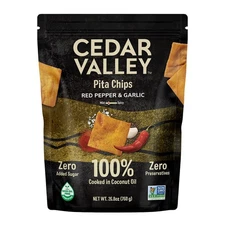 Cedar Valley Red Pepper & Garlic Pita Chips, 26.8 Ounce