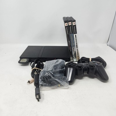 Sony Playstation 2 Slim PS2 Console Bundle Tested Working Scph - 77001 