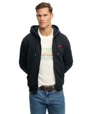 Image of Superdry Mens Essential Logo Zip Hoodie Sweat Jumper