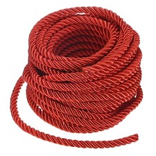 11 Yards Soft Twisted Rope Trim, 8mm Red Polyester Cord for DIY Craft