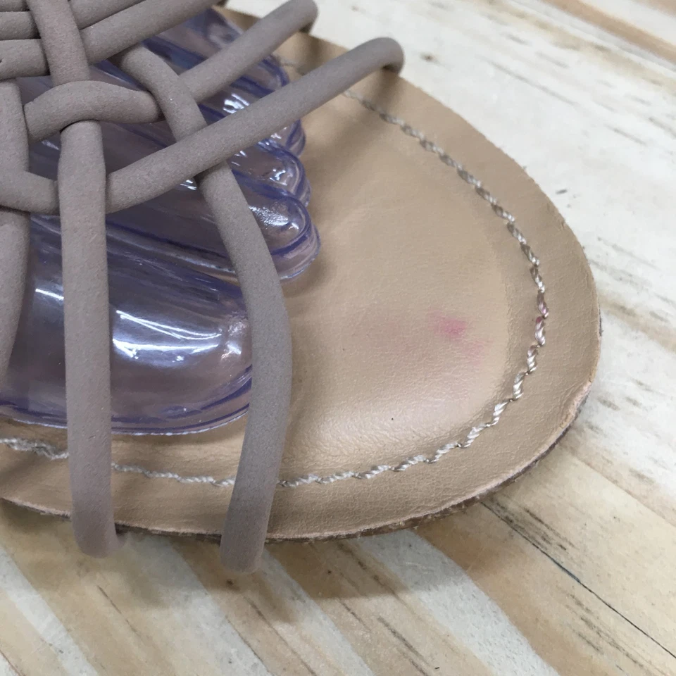 Me Too Sandals Womens 8.5M Tanya Gladiator Brown Faux Leather Casual Wedge Heels - Image 3 of 4