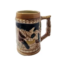 Vintage Artmark Made in Japan 5” German Style Miniature Beer Stein Hand Painted