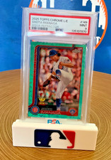 2025 TOPPS CHROME LOGOFRACTOR ED AQUA REFRACTOR #149 SHOTA IMANAGA 154/199 PSA 9