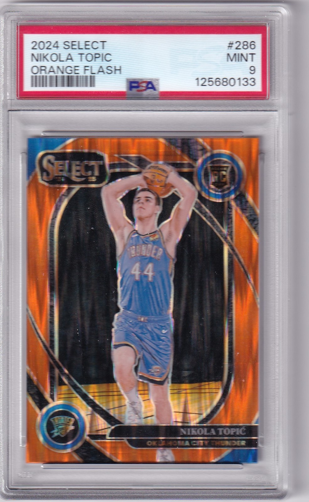 2024-25 Panini Select - Courtside Nikola Topic #286 Orange Flash Prizm (RC)