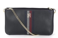 TOMMY HILFIGER CHIC CORP CROSSOVER BAG WITH CHAIN STRAP SPACE BLUE NEW WITH TAGS