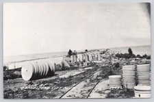 RPPC Grind Stone City Michigan MI Shipping Dock Railroad Tracks Vtg Postcard E4