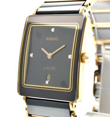 [Near Mint] RADO DiaStar 160.0281.3N Ceramic Black Unisex Quartz  Watch JAPAN