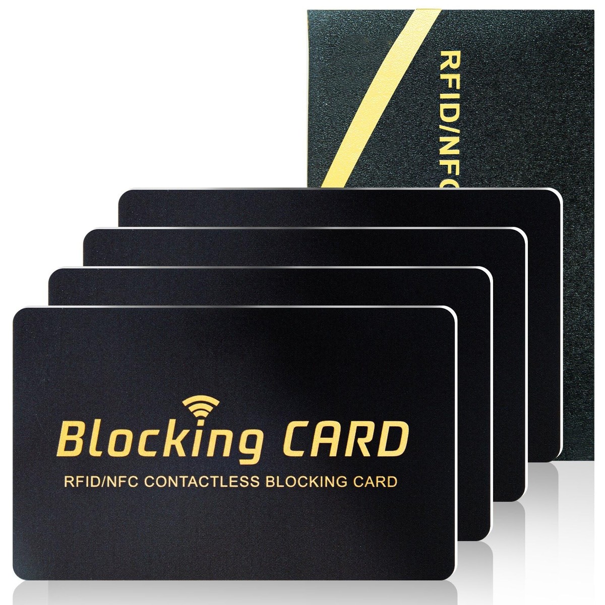 RFID Blocking Cards 4 Pack, Contactless NFC Debit Credit Card