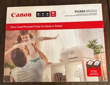 Canon Color Printer Compact All-in-One Copier Scanner MG2522 With Ink Wired New