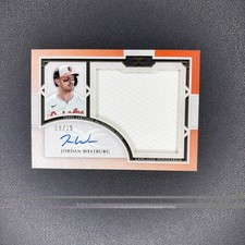 JORDAN WESTBURG 2025 Topps Definitive Orange On Card Auto Jumbo Patch SP /25