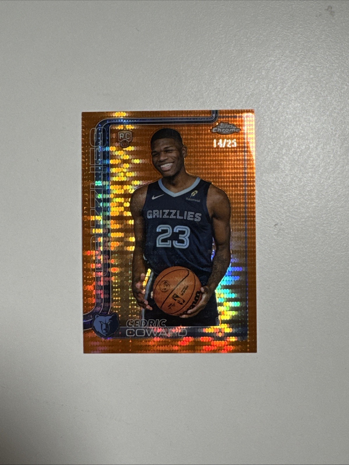 🔥2025-26 TOPPS CHROME CEDRIC COWARD ROOKIE RC ORANGE PULSAR #’d 13/25 🔥 261