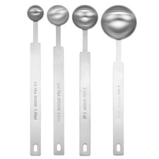 4pcs Single Measuring Spoon Set 1/4 1/2 1 3tsp Stainless Steel Spoon