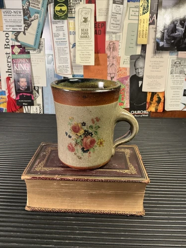 Monroe Salt Works  Maine Pottery Coffee Mug Chippendale Classic 10 Oz