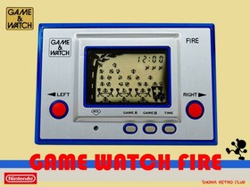 Nintendo Game Watch Fire Vintage Retro Club JPN Limited Edition Rare Animation M