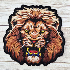 Majestic Lion- King of The Jungle Iron On Embroidered Patch 4 "x 4 "