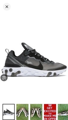 Nike React Element 87 Anthracite Black White AQ1090-001 Men Size 11.5 (2018)