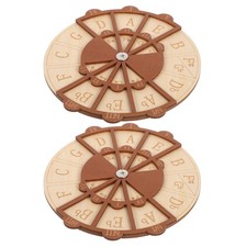  2pcs Guitar Circle of Fifths Wheel - Wood Melody Chord Tool Music Learning