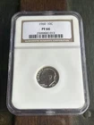 1960 Proof Silver Roosevelt Dime in A Vintage NGC Holder GRADING PF 66