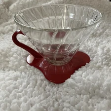 HARIO PP 0907 Heat-Resistant Glass Coffee Dripper, Made In Japan Red