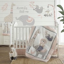 Levtex Baby Jungalo 5 Pc Safari Jungle Crib Bedding Set Elephant Cheetah Floral 