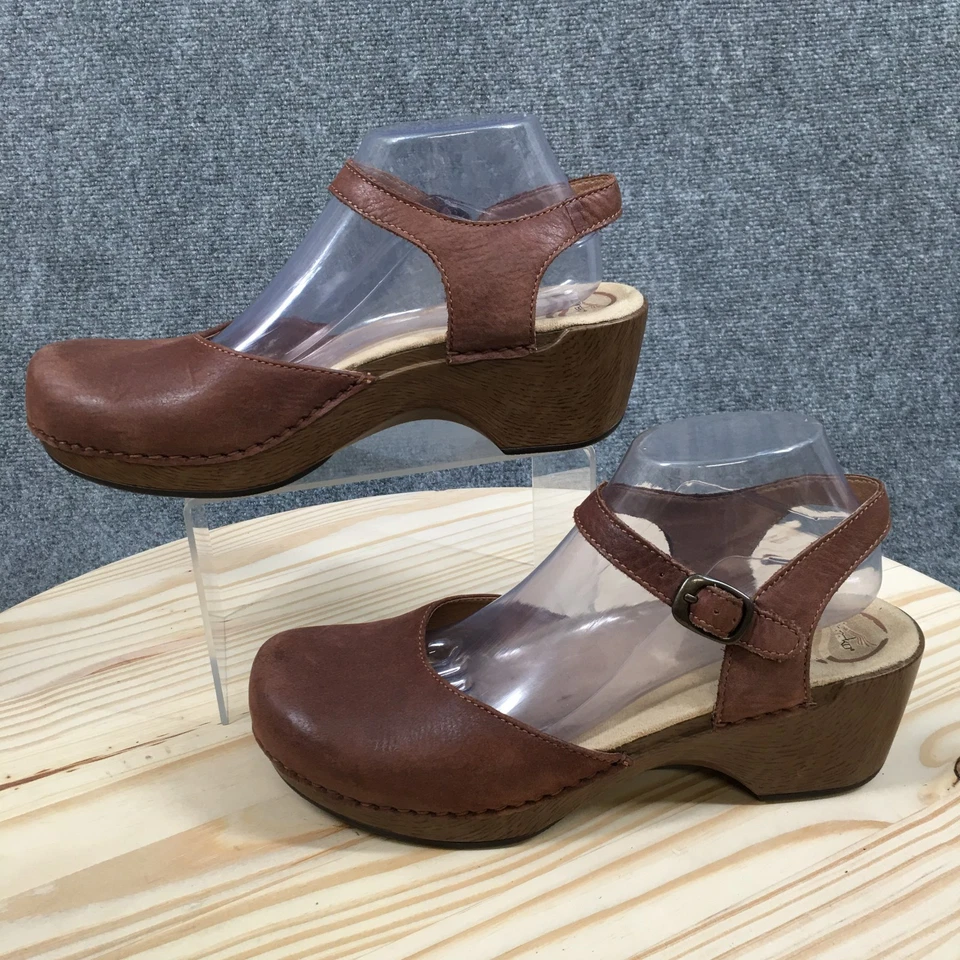 Zapatos Dansko Mujer 41 Sam Zuecos Cuero Marrón Informales Tacones Bloque 9840067000 Foto 2 de 4