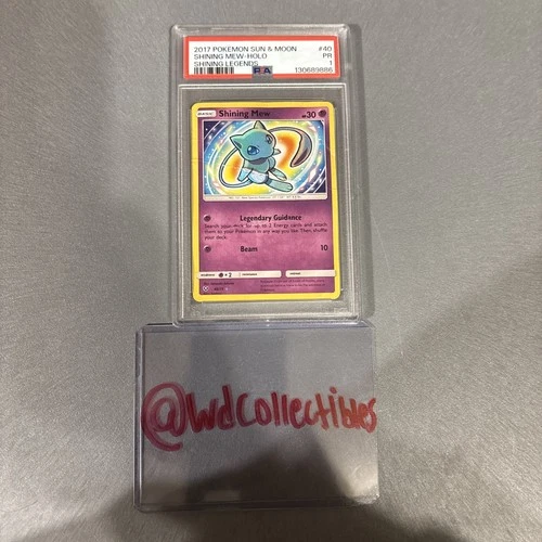 2017 Shining Mew Holo Pokemon #40/73 Sun & Moon Shining Legends PSA 1
