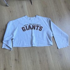 Grey crewneck oversized crop jumper Size 12