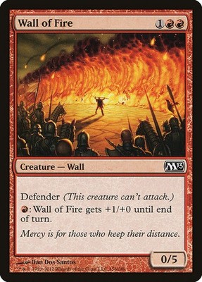 Wall of Fire Foil Magic 2013 156 NM MTG