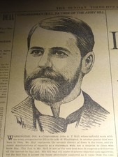 5 FEB 1899 PAGE JOURNAL #3036 - MEMBRE DU CONGRÈS DE L'IOWA JOHN A.T. COQUE
