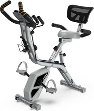 Indoor Folding Exercise Bike Upright Stationary Bike Indoor Gray Cycling X-bike