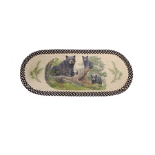 Rivers Edge Products Braided Rug 48-inch Oval - Bear Wilderness Playground